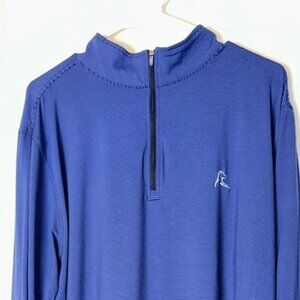 🔵 Rhoback Q-Zip Pullover – XXL – Striped Royal Blue | Excellent Shape 🐾💨
